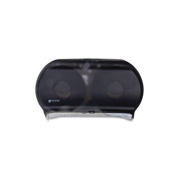 The Colman Group San Jamar, Twin 9in Jumbo Tissue Dispenser, 19 X 5 1/4 X 12, Transparent Black Pearl R4000TBK - main